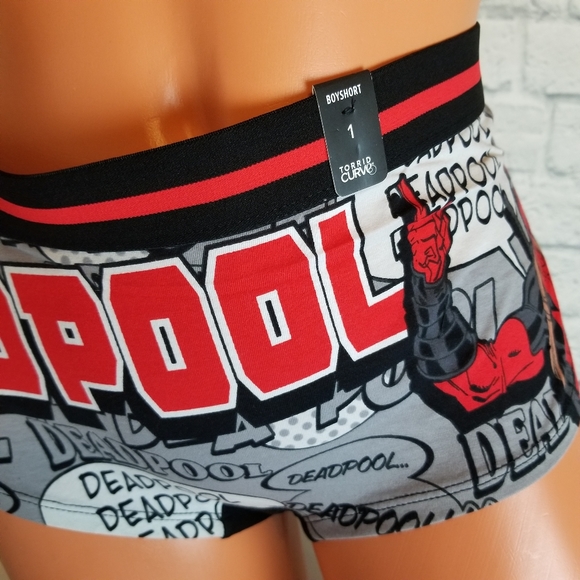 Torrid Deadpool Marvel Comic Book Boyshort Panties - Picture 3 of 14